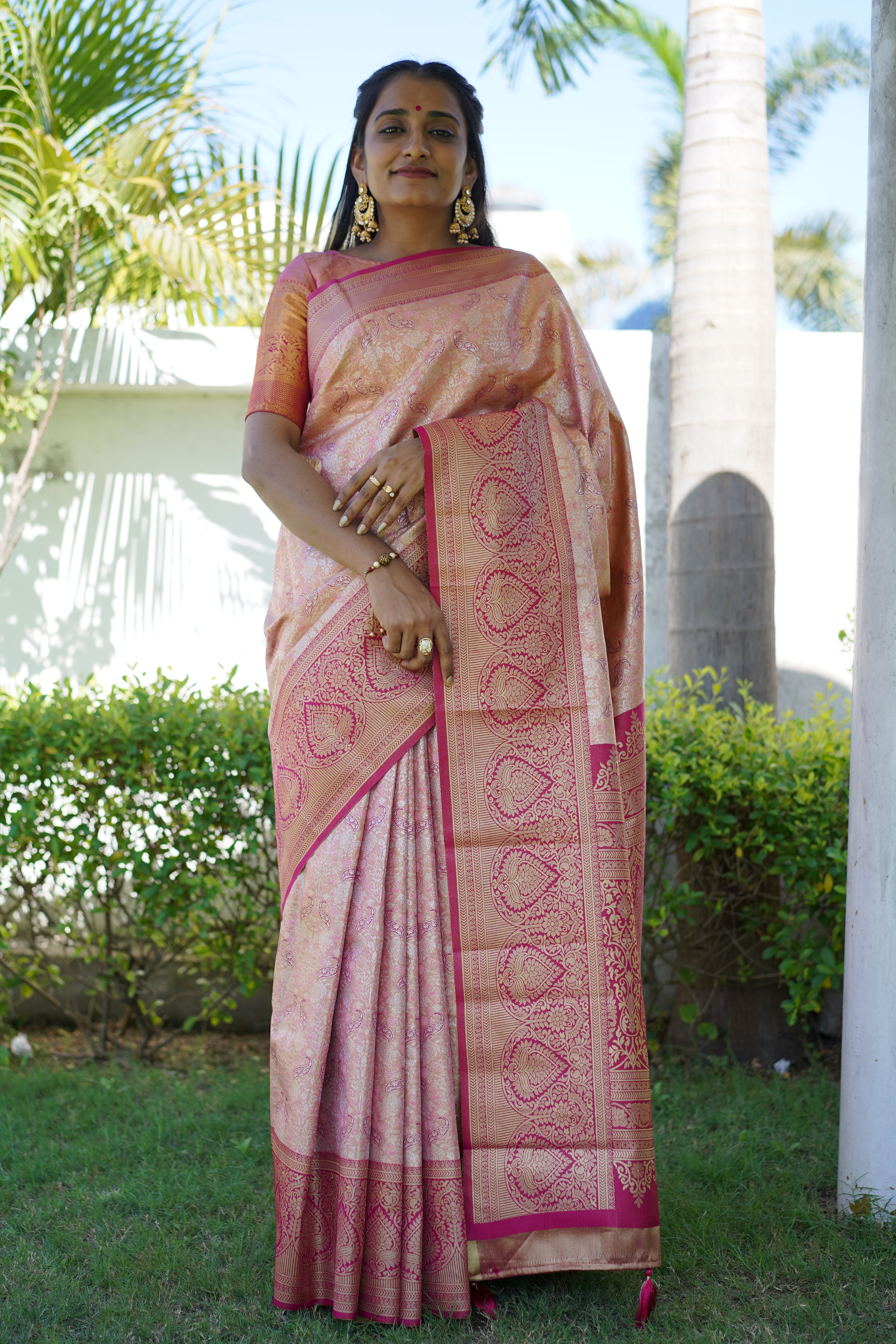 Floral Bollywood Design Kanjivaram Saree