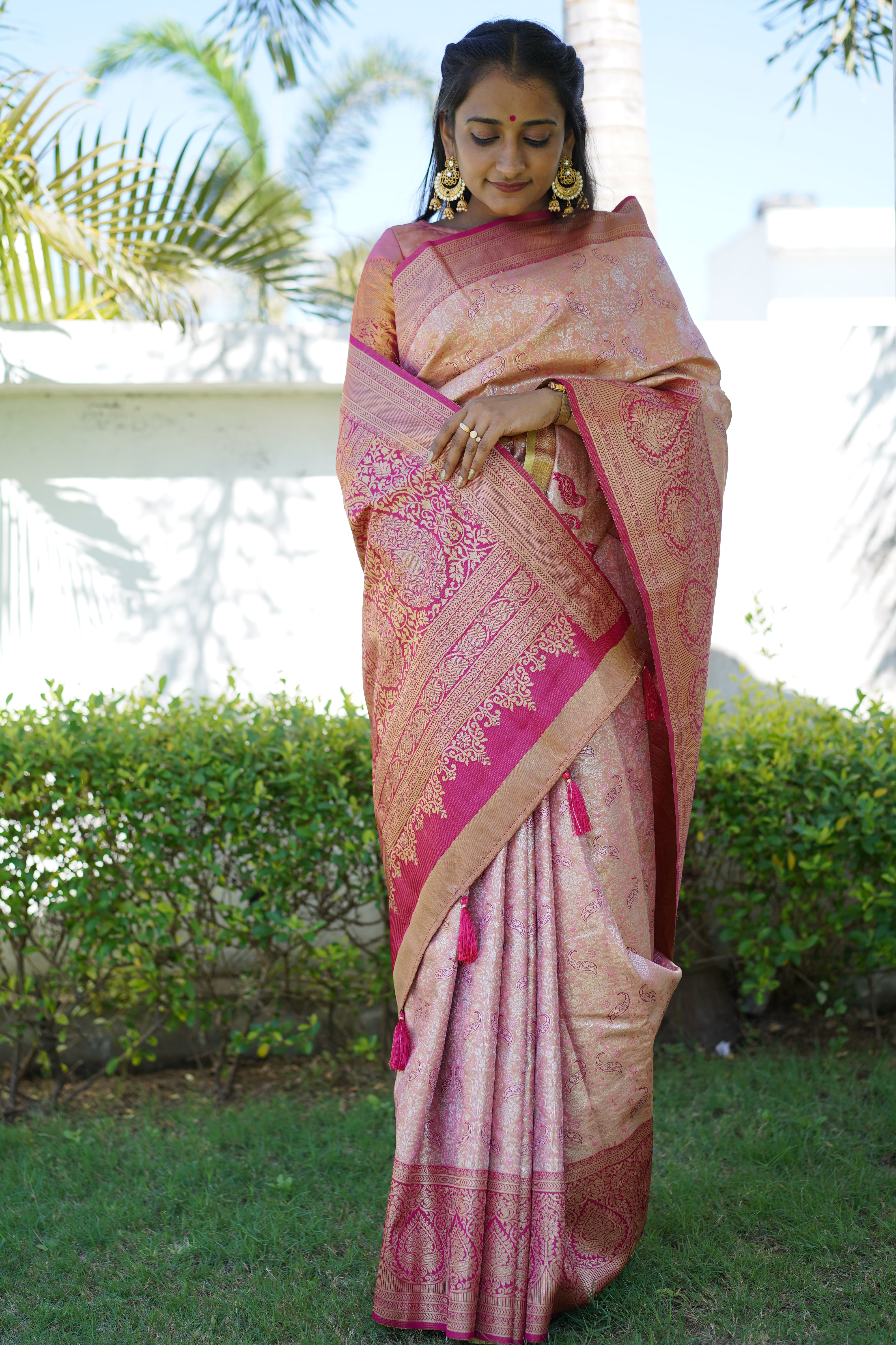 Floral Bollywood Design Kanjivaram Saree