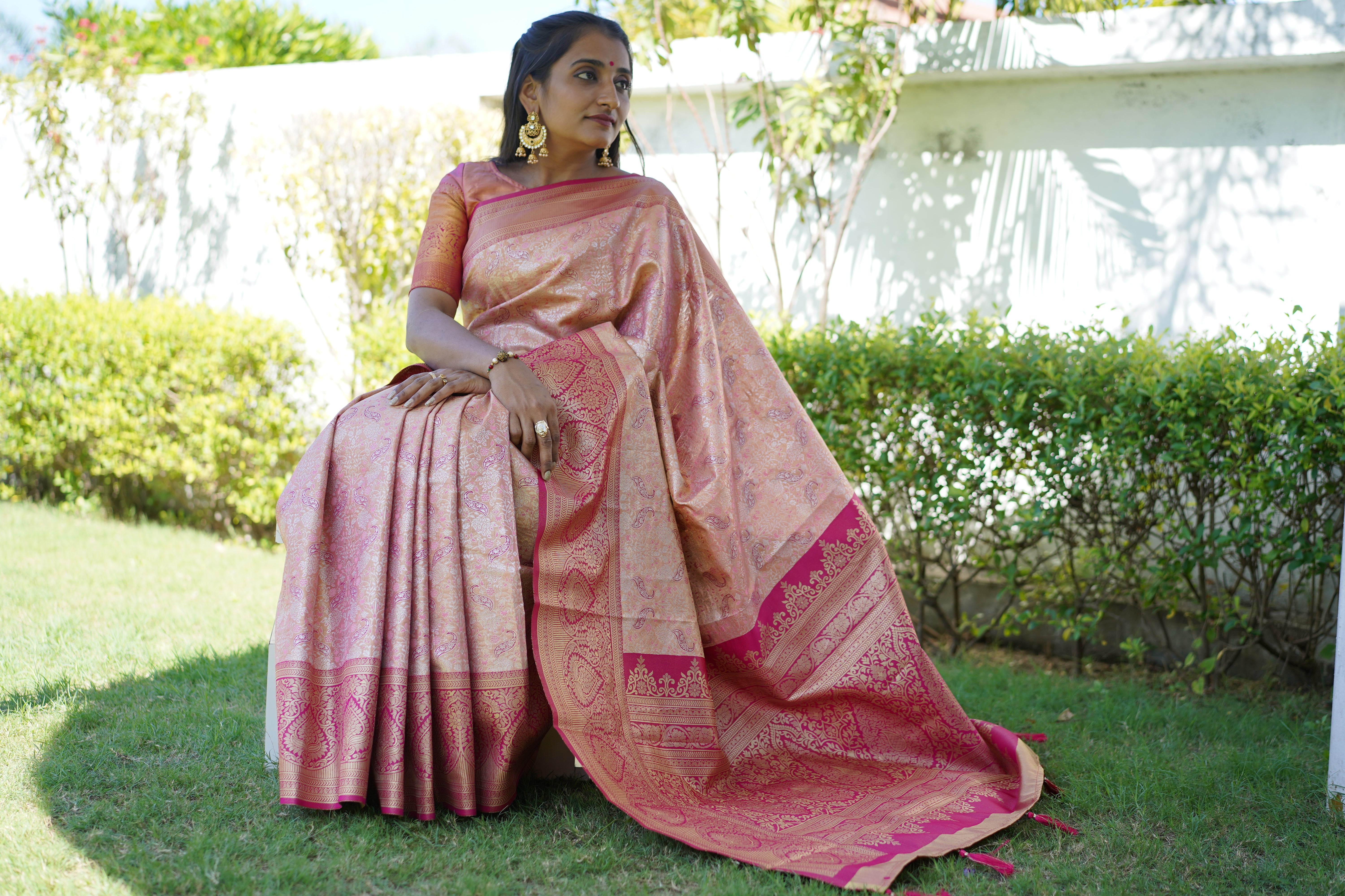 Floral Bollywood Design Kanjivaram Saree