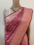 Traditional Peacock Design Banarasi Satin Silk Saree with Golden Zari – GAJARI Color Elegance