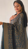 Traditional Rama Color Kanjivaram Soft Silk Saree – Floral Zari Anmol Elegance