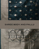 Gorgeous Pure Banarasi Satin Silk Saree With Floral Self And Zari Buti pattern | anbhiga Indian Traditional Partywear Saree with Blouse Sadi